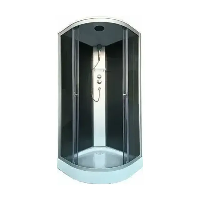 Душевая кабина AQUAPULSE 4022E 90х90х220см. grey black (н/п) с пластиковой задней стенкой.
