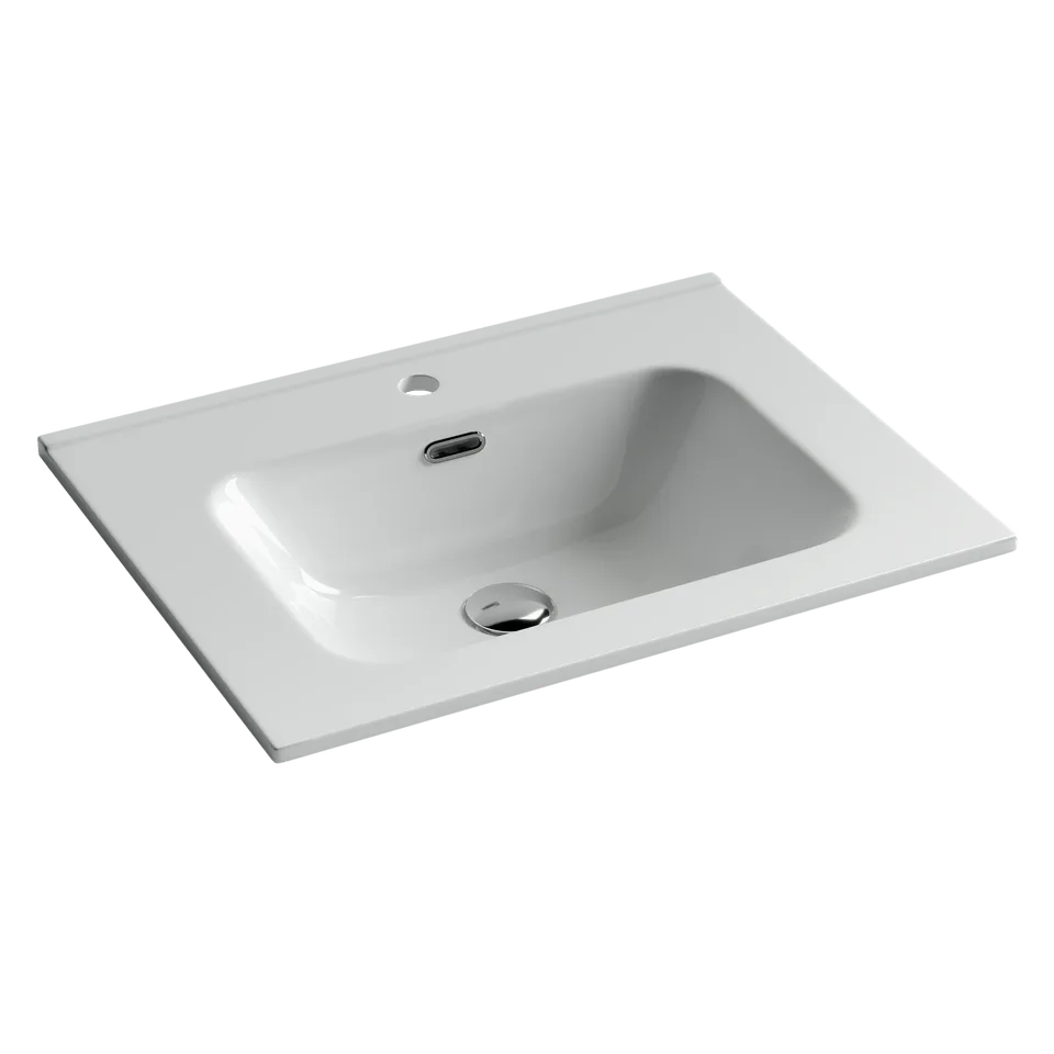 Раковина из сантехнического фарфора Ceramica Nova Элемент (Element) 61 см CN7001 накладная цвет белый