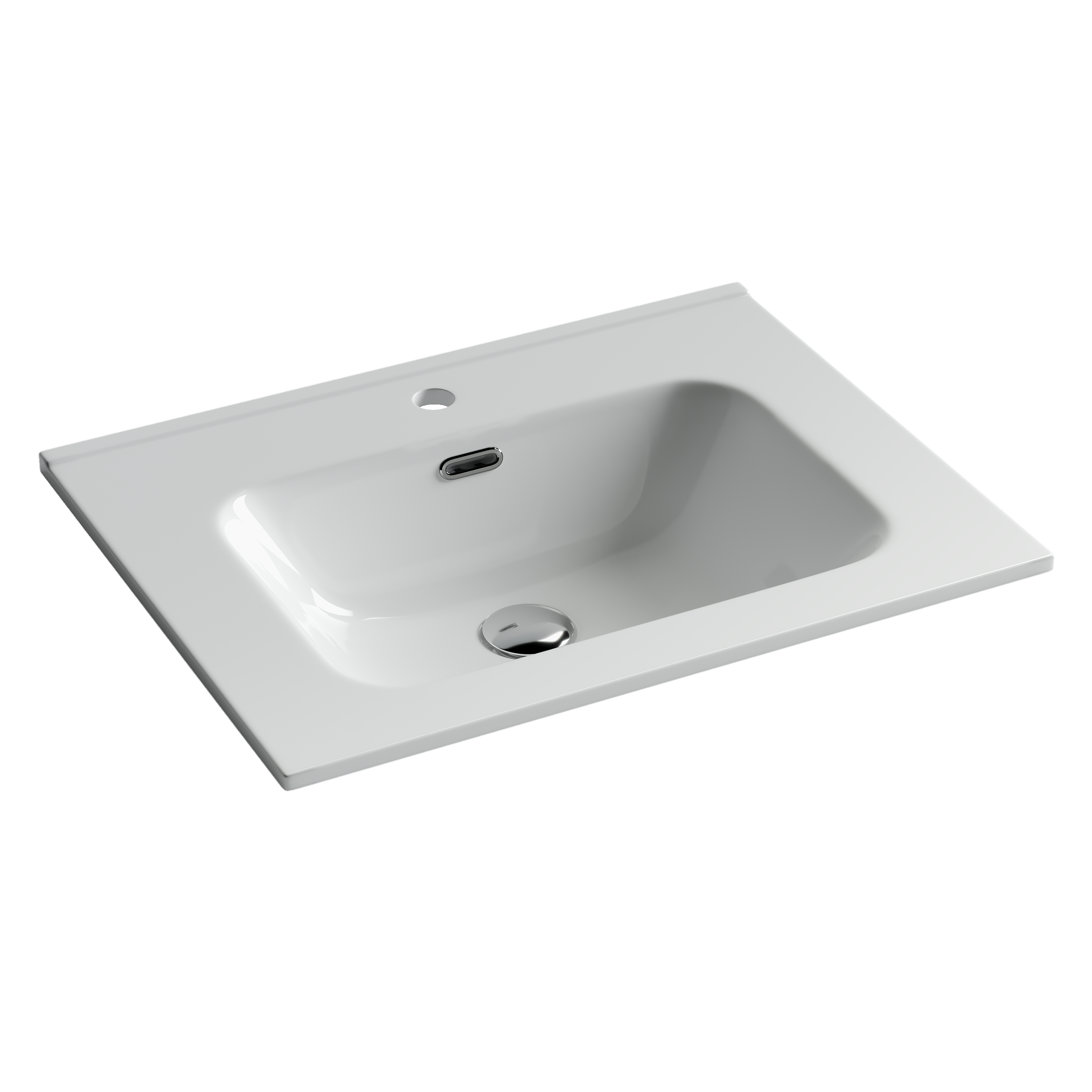 Раковина из сантехнического фарфора Ceramica Nova Элемент (Element) 61 см CN7001 накладная цвет белый