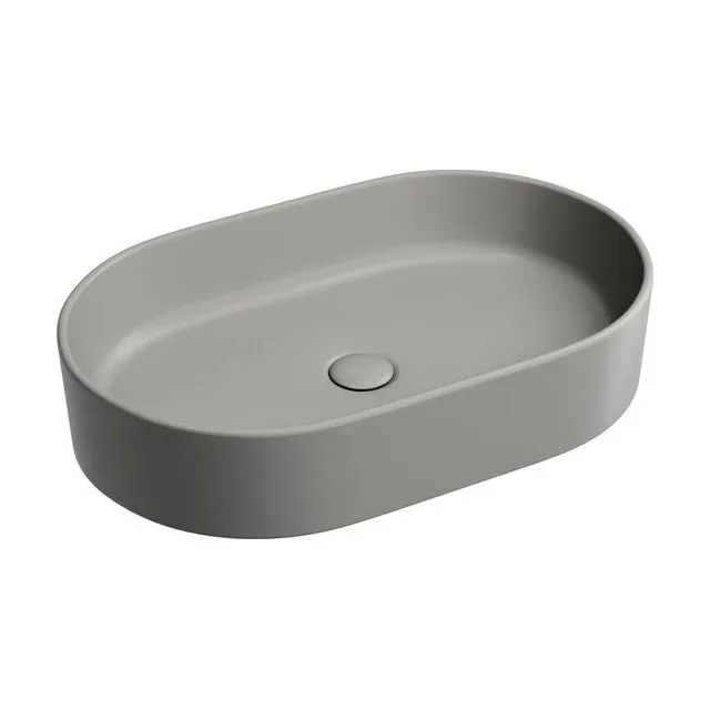 Раковина из сантехнического фарфора Ceramica Nova Элемент (Element) 61 см CN6048MH накладная цвет антрацит матовый