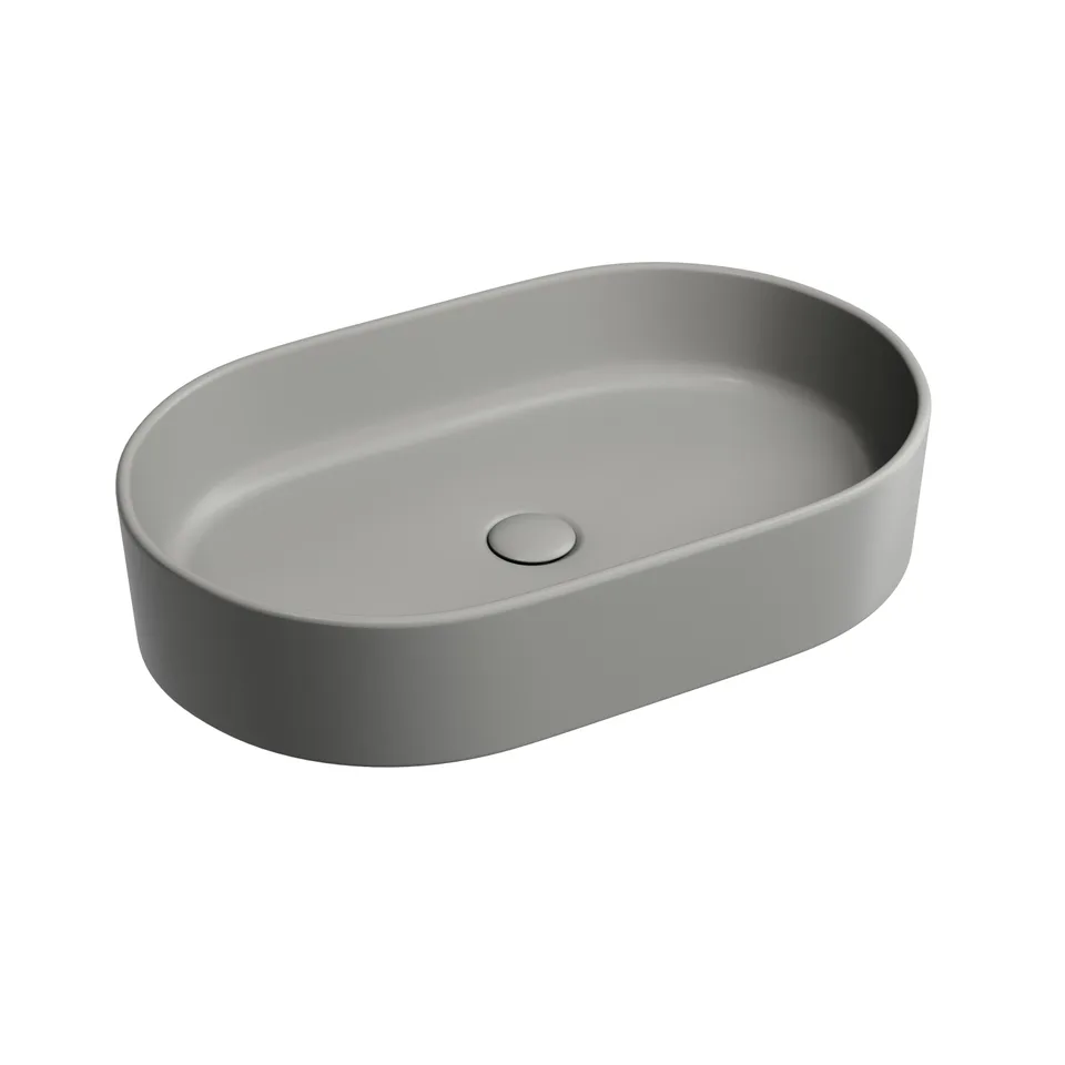 Раковина из сантехнического фарфора Ceramica Nova Элемент (Element) 61 см CN6048MH накладная цвет антрацит матовый