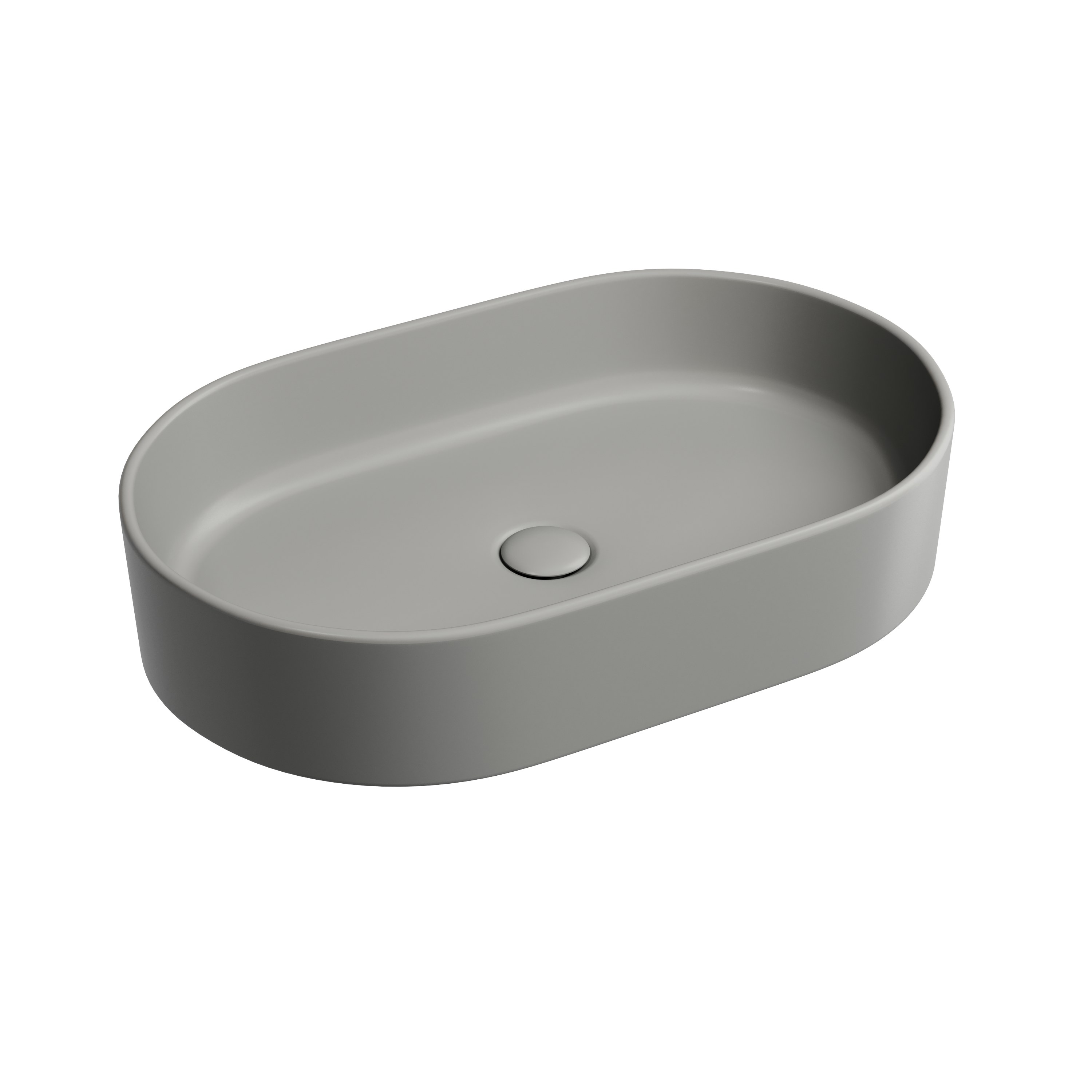 Раковина из сантехнического фарфора Ceramica Nova Элемент (Element) 61 см CN6048MH накладная цвет антрацит матовый