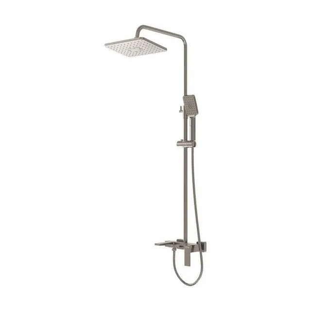Душевая стойка Grossman Style 500.K35.05.120 с верхним душем,ручной лейкой и смесителем, брашированный никель
