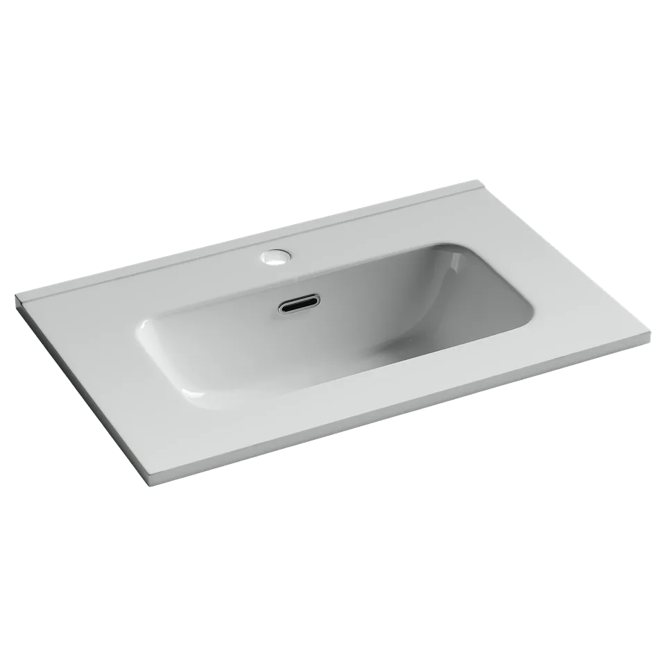 Раковина из сантехнического фарфора Ceramica Nova Компакт (Compact) 60 см CN7025 накладная цвет белый