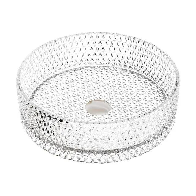 Раковина из стекла Ceramica Nova Кристалл (Cristal) 36 см CN6062 накладная цвет прозрачный