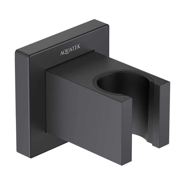 Держатель ручного душа AQUATEK, матовый черный AQ2401MB