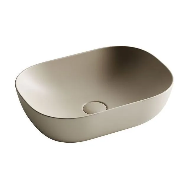 Раковина из сантехнического фарфора Ceramica Nova Элемент (Element) 46 см CN6009MC накладная цвет бежевый матовый