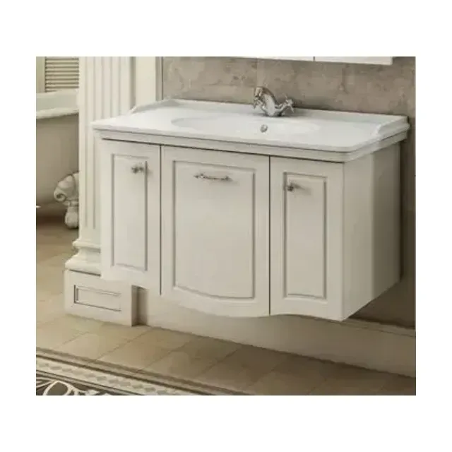 Тумба с раковиной Comforty Палини 100 белый глянец (раковина Comforty 50110)