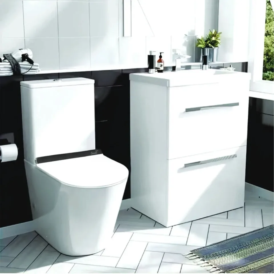 Унитаз-компакт Ceruttispa Sella GW Tornado 36*66 безободковый с крышкой-сиденьем микролифт Slim