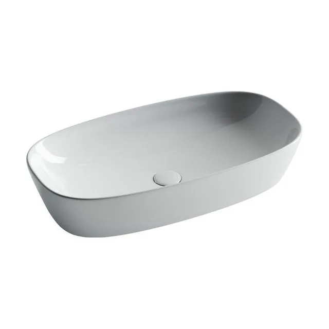 Раковина из сантехнического фарфора Ceramica Nova Элемент (Element) 70 см CN5040 накладная цвет белый