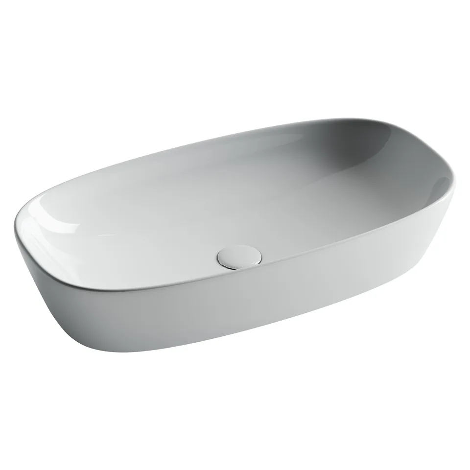 Раковина из сантехнического фарфора Ceramica Nova Элемент (Element) 70 см CN5040 накладная цвет белый