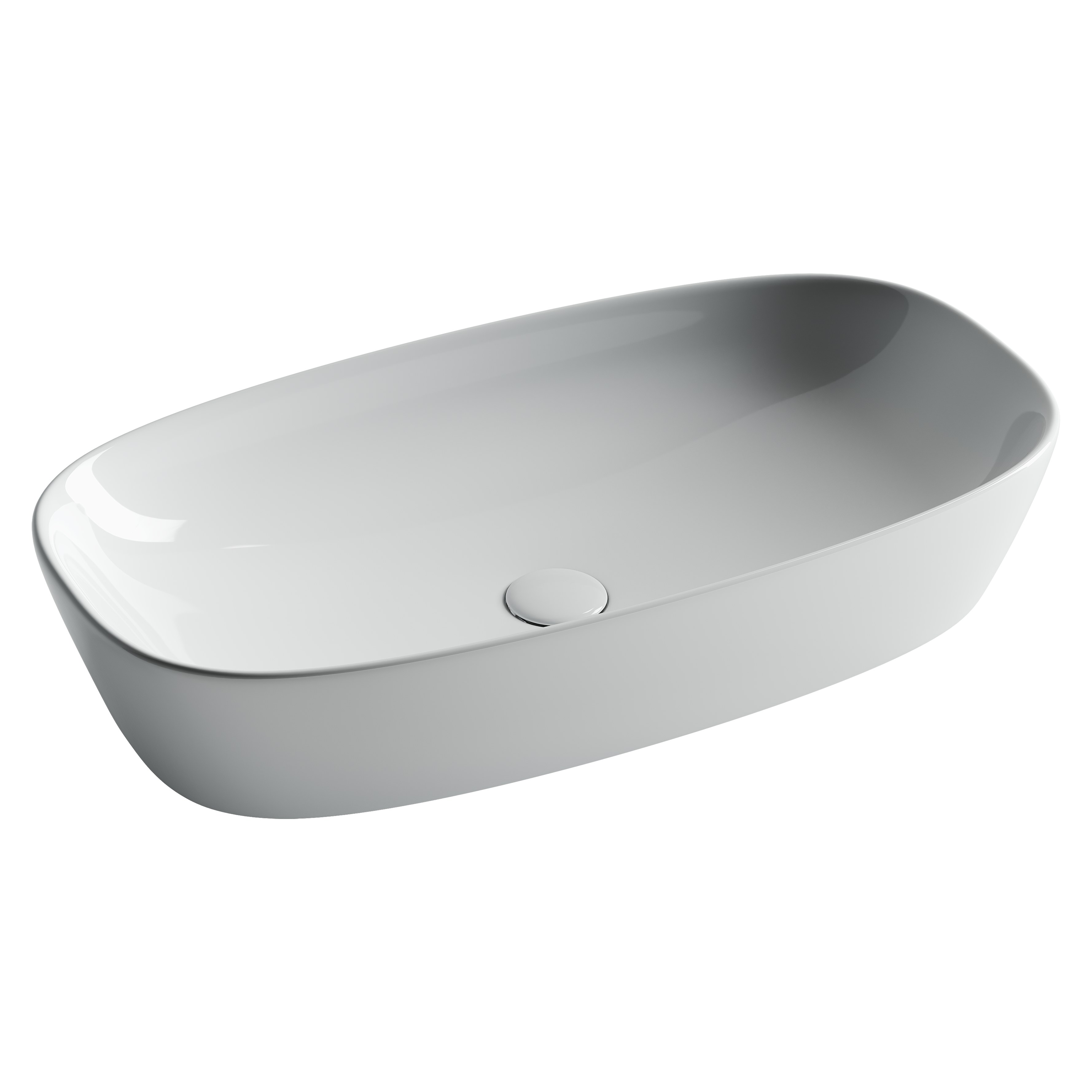 Раковина из сантехнического фарфора Ceramica Nova Элемент (Element) 70 см CN5040 накладная цвет белый