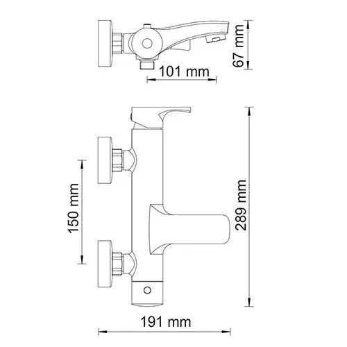 Смеситель WasserKRAFT Berkel 4801 для ванны и душа