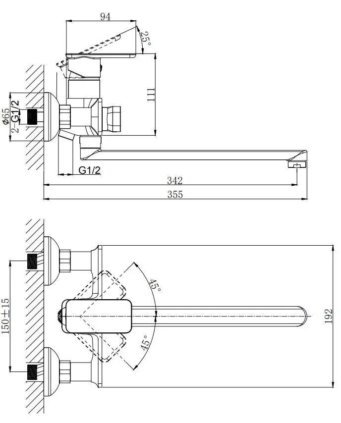 Смеситель Rush Bruny BR4335-51 универсальный хром