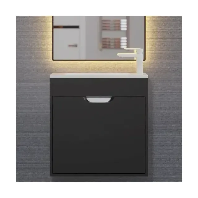 Тумба с раковиной Uperwood Modul 60 черная матовая
