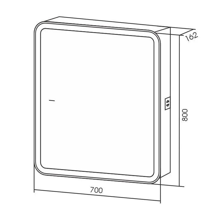 Зеркало-шкаф Silver Mirrors Фиджи Flip 70*80 с Led-подсветкой, инфракрасный выключатель L/R