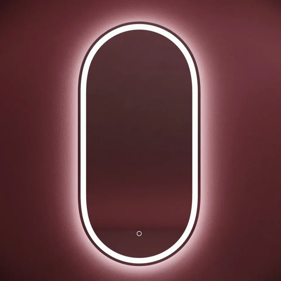 Зеркало Sancos Овал (Oval) OV45F 45х90 подвесное с подсветкой