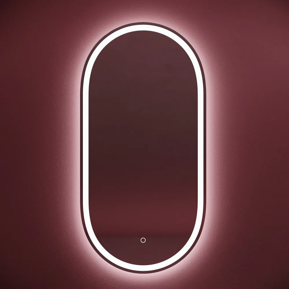 Зеркало Sancos Овал (Oval) OV45F 45х90 подвесное с подсветкой
