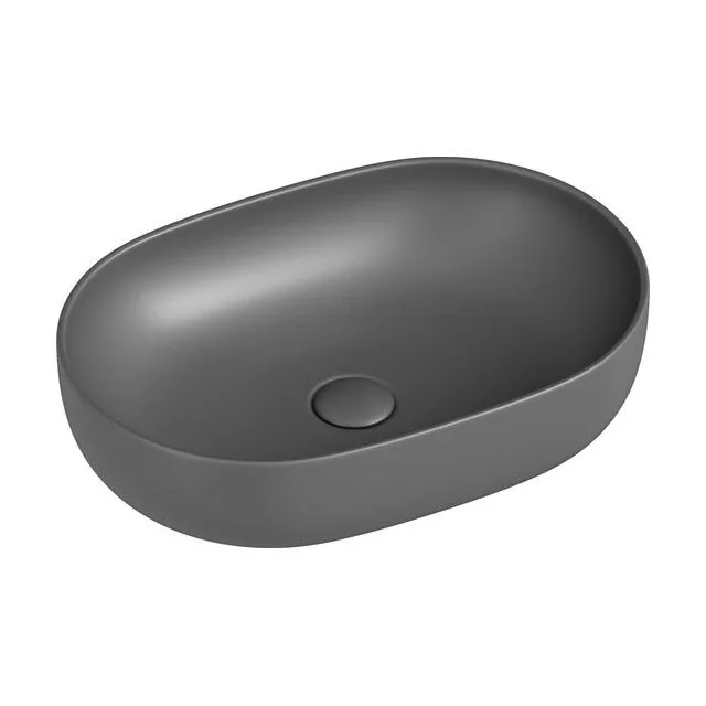 Раковина из сантехнического фарфора Ceramica Nova Элемент (Element) 60 см CN6047MH накладная цвет антрацит матовый