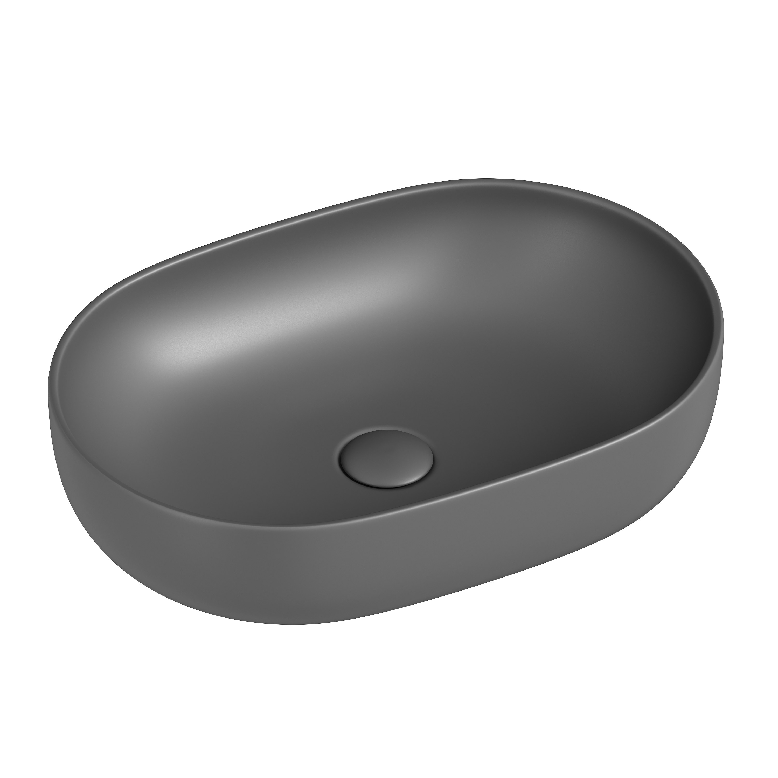 Раковина из сантехнического фарфора Ceramica Nova Элемент (Element) 60 см CN6047MH накладная цвет антрацит матовый