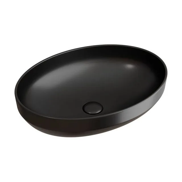 Раковина из сантехнического фарфора Ceramica Nova Элемент (Element) 50 см CN6056MB накладная цвет черный матовый
