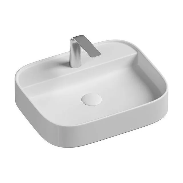 Раковина из сантехнического фарфора Ceramica Nova Элемент (Element) 55 см CN6034 накладная цвет белый