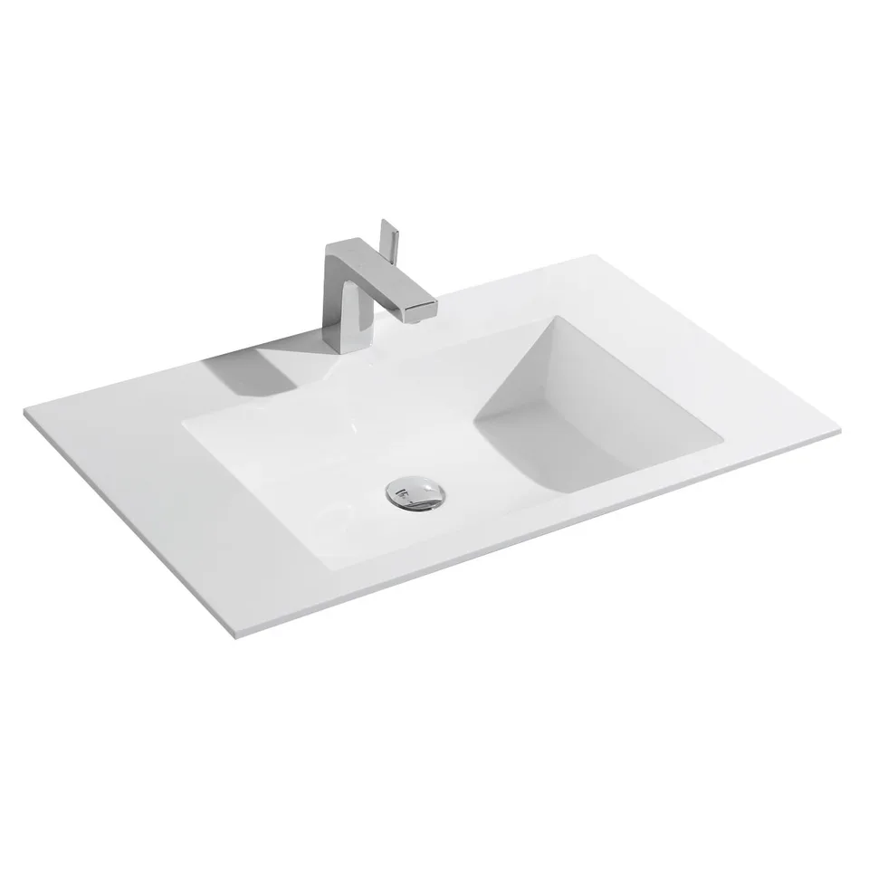 Раковина из искусственного камня Vincea 80 см VCB-13800W встраиваемая цвет белый