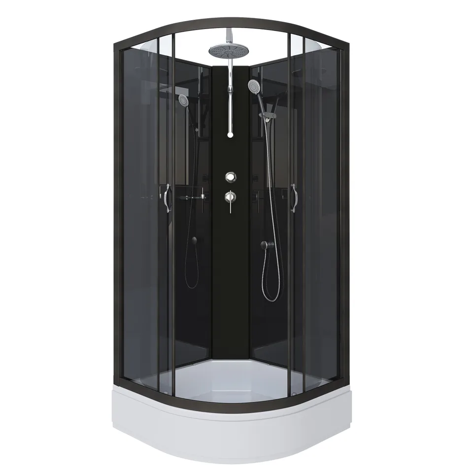 Душевая кабина Niagara Classic NG-6501-14BKT (90х90х210) средний поддон(26см),черный,стекло тонированное,4 места