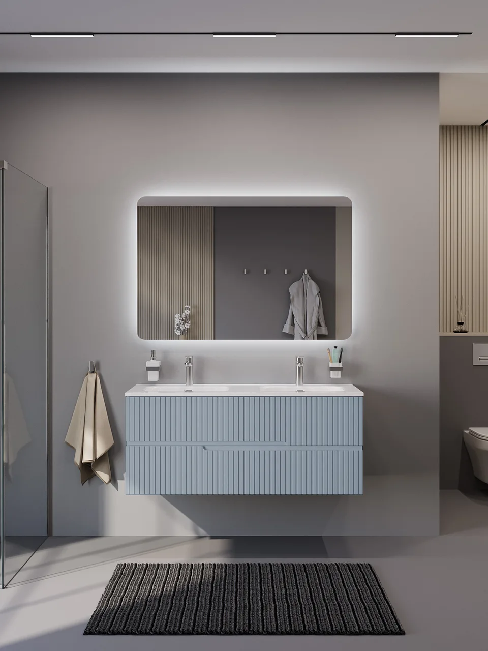 Зеркало CEZARES CZR-SPC-DUET-1200-800-LED