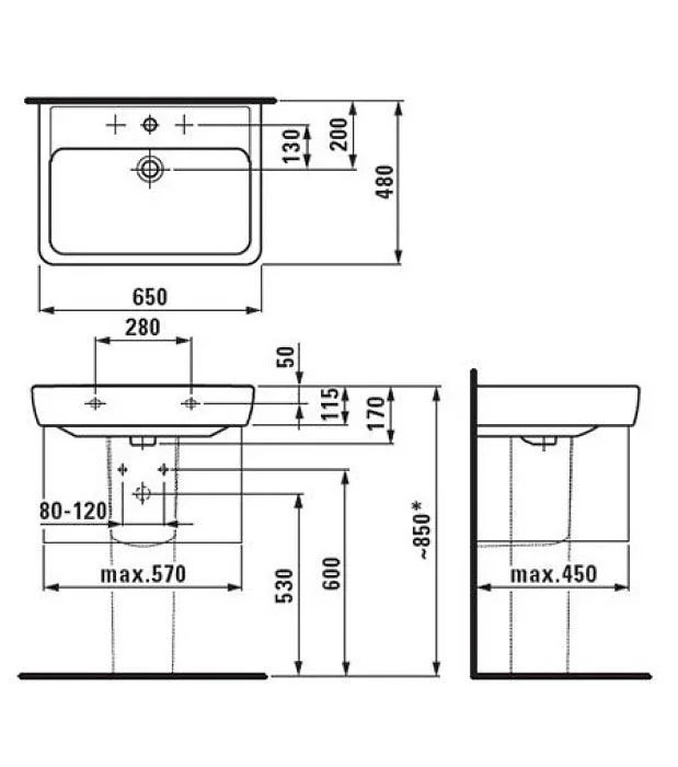 Раковина Laufen Рro A 65*48