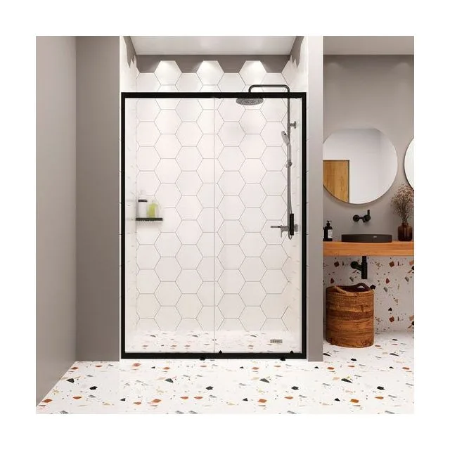 Душевая дверь в нишу Domani-Spa DoorCube 130, 130×190 см, прозрачное стекло, графитовый профиль, без поддона