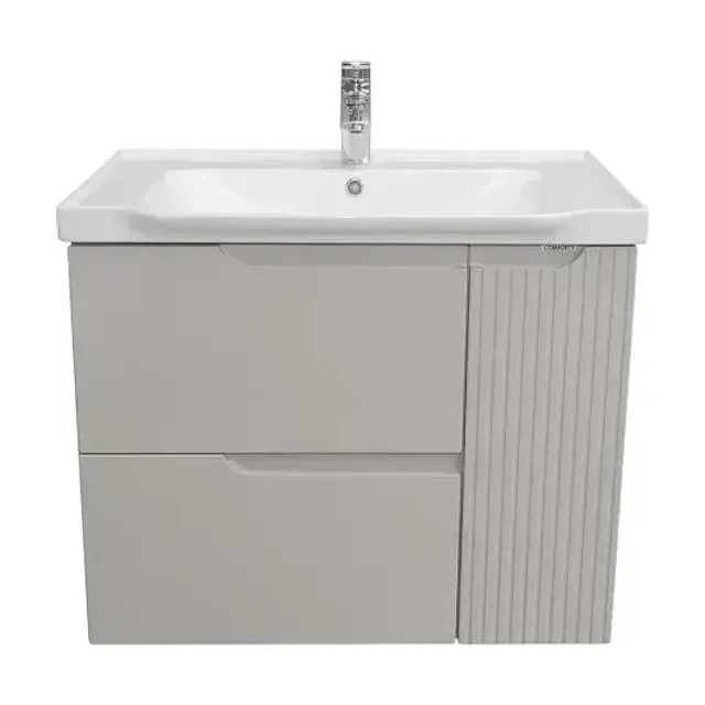 Тумба с раковиной Comforty Сидней 80 серый шелк (раковина Comforty CF188057-80)
