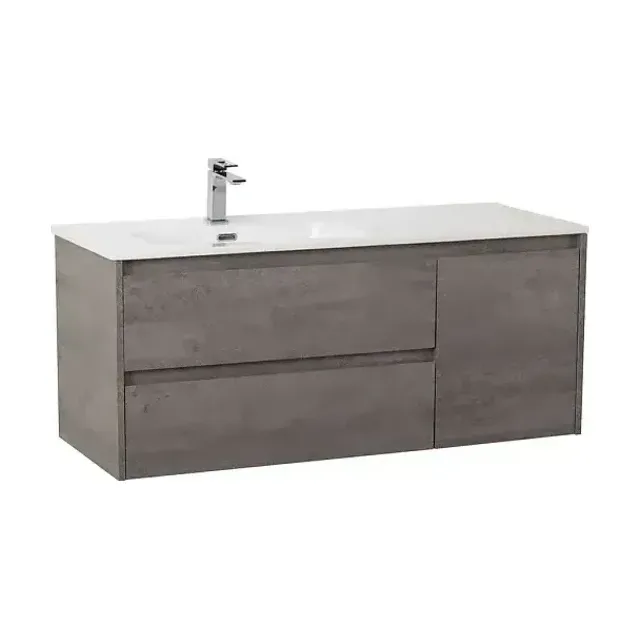 Комплект мебели BelBagno Крафт (Kraft) 100 серый цемент левая
