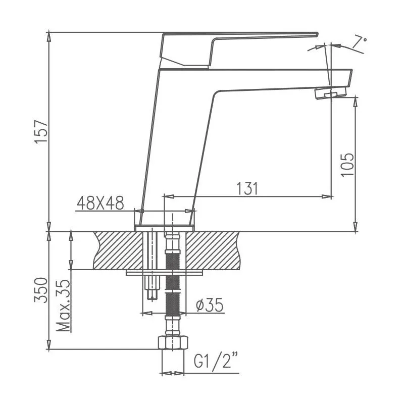Смеситель Haiba HB10191 для раковины хром