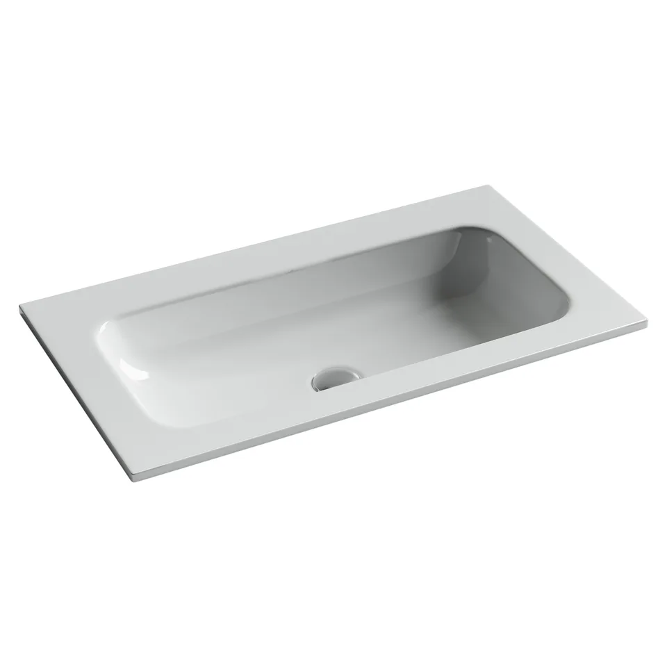 Раковина из сантехнического фарфора Ceramica Nova Грация (Grace) 81 см CN7012wx накладная цвет белый