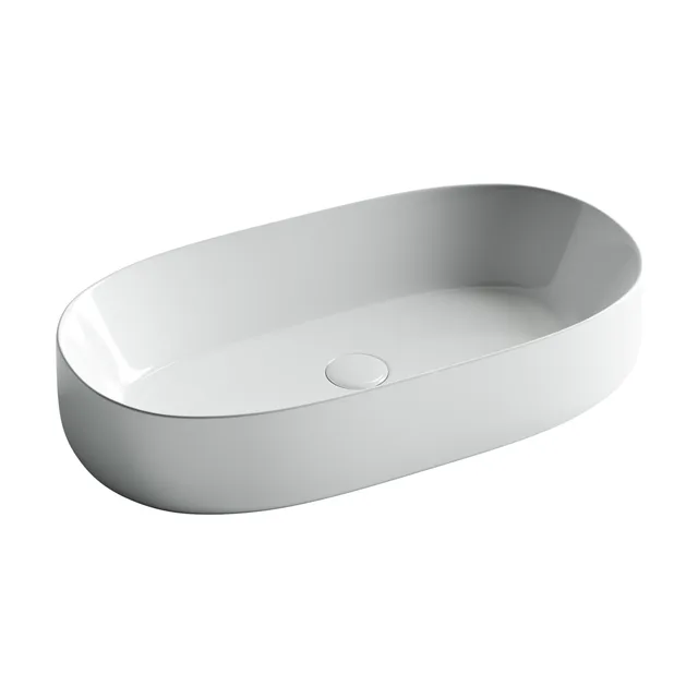 Раковина из сантехнического фарфора Ceramica Nova Элемент (Element) 68 см CN5022 накладная цвет белый