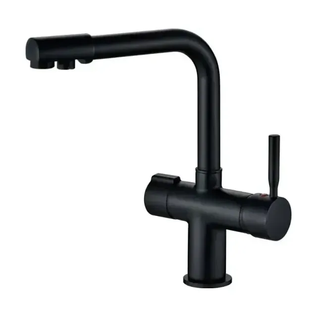 Смеситель Haiba HB70088-7 для кухни с функцией подключения фильтра черный матовый