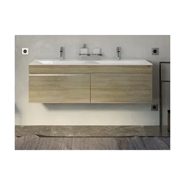Тумба с раковиной Velvex Pulsus 140 дуб сонома