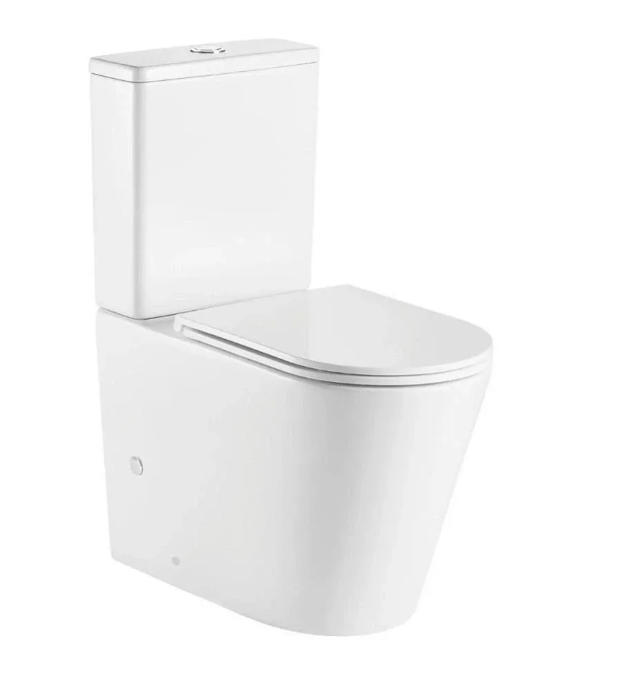 Унитаз-компакт WeltWasser Salzbach 001 XL GL-WT 38*67,5 белый глянец безободковый с крышкой-сиденьем микролифт