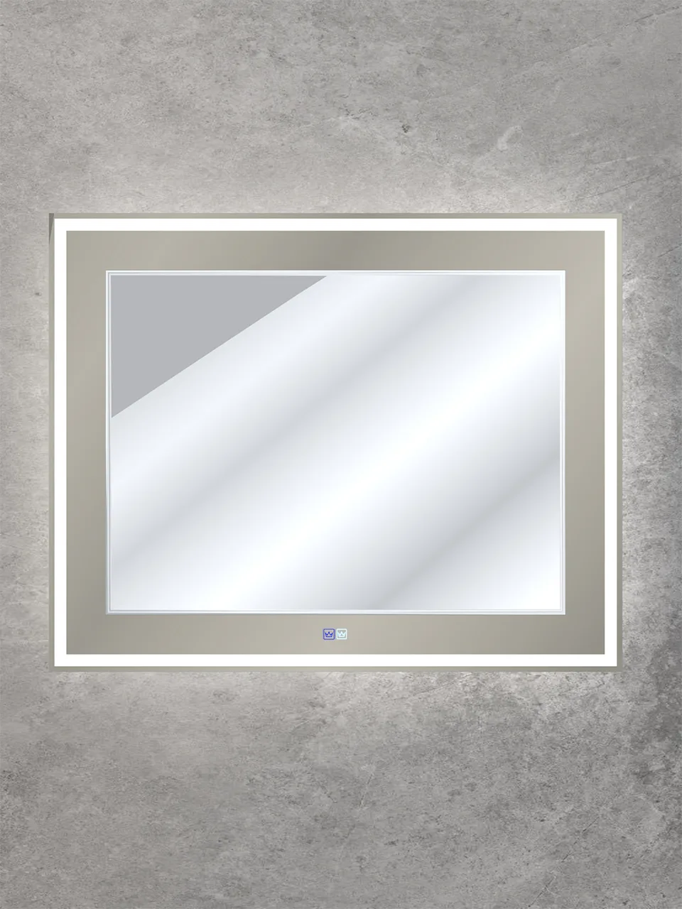 Зеркало со встроенной и контурной подсветками CEZARES CZR-SPC-RELAX-800-900-LED-TCH-BR
