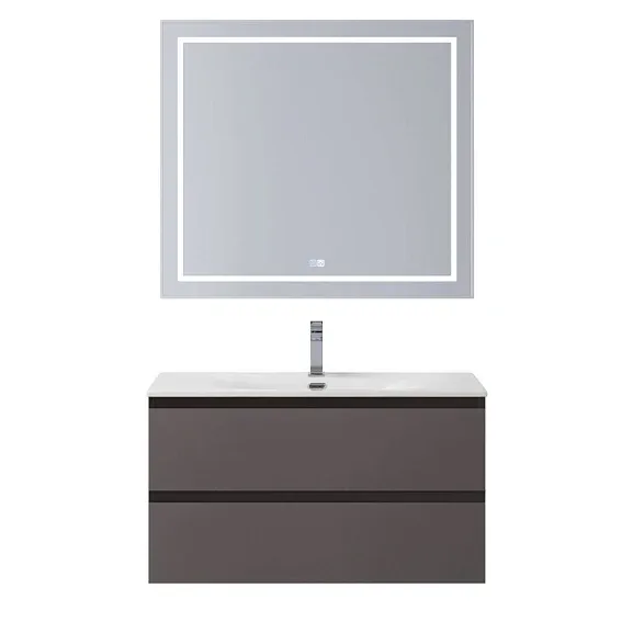 Комплект мебели BelBagno Крафт (Kraft) 80 темно-серый матовый (раковина BB-8099-80)