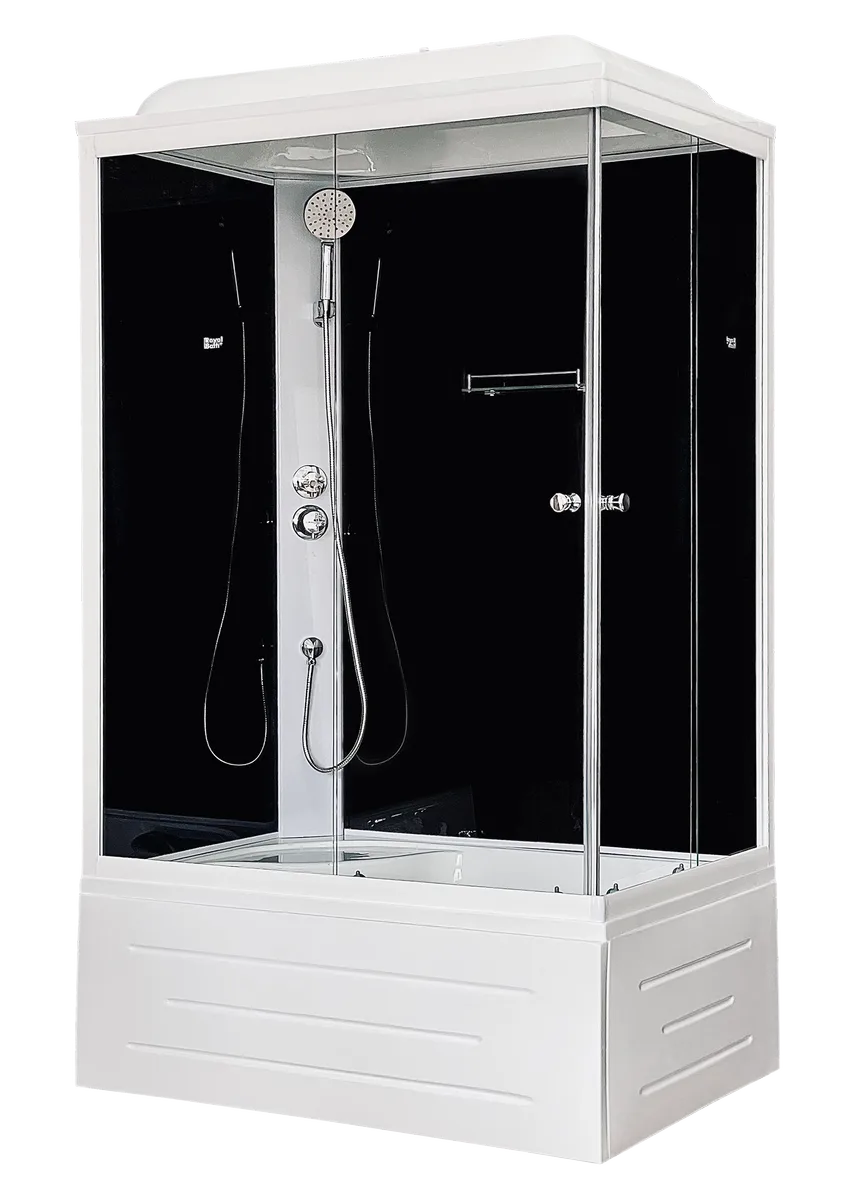 Душевая кабина RB 8100BP5-BT (черное/прозрачное) левая