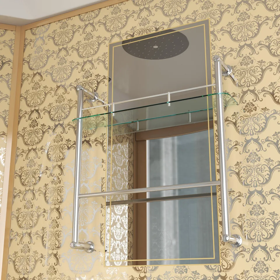 Душевая кабина Niagara Luxe NG-7744G (120x120х215) высокий поддон(50см),дверь раздвижная,стенки золото,4 места