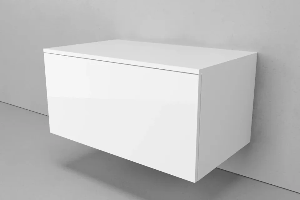Подвесная тумба Velvex Unit 80*40 белый лед глянец
