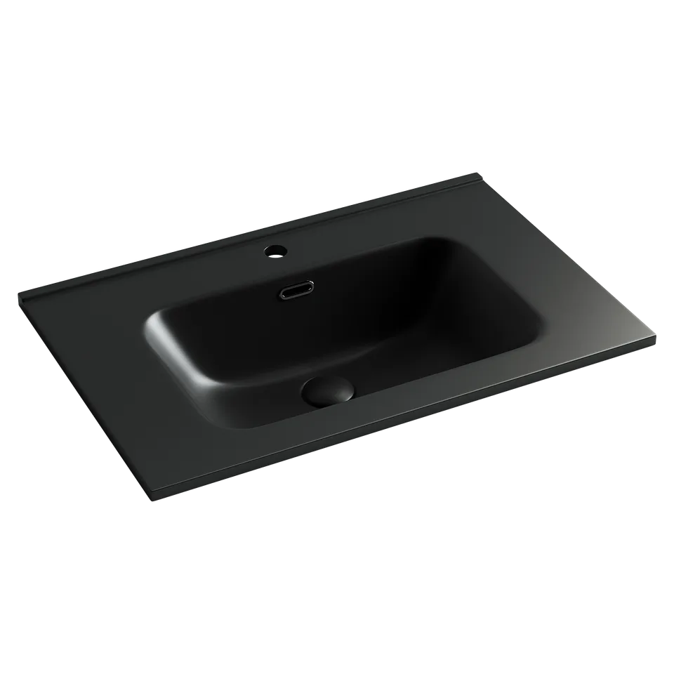 Раковина из сантехнического фарфора Ceramica Nova Элемент (Element) 71 см CN7007MB накладная цвет черный матовый