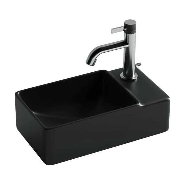 Раковина из сантехнического фарфора Ceramica Nova Элемент (Element) 40 см CN5045MB подвесная цвет черный матовый