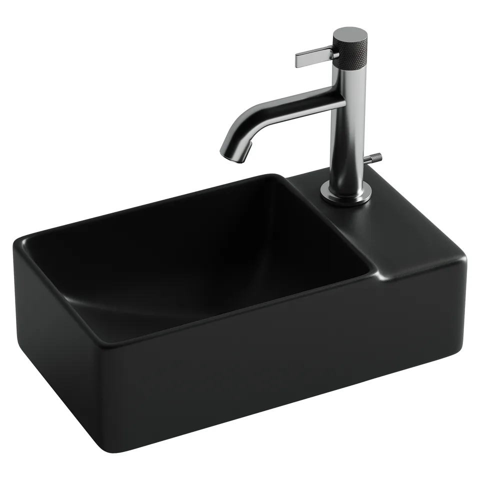 Раковина из сантехнического фарфора Ceramica Nova Элемент (Element) 40 см CN5045MB подвесная цвет черный матовый