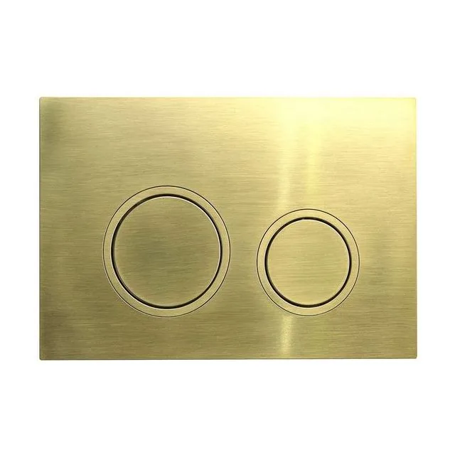 Кнопка смыва Veconi FLUSH V11, FLV11-G, 240х162х7, пластик, золото брашинг кайма - золото брашинг