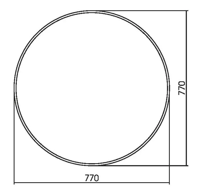 Зеркало Aquanika Round D77 AQR7777RU124 с подсветкой, датчик на движение, антипар
