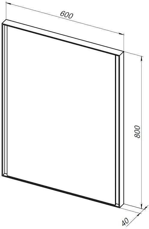 Зеркало Allen Brau Infinity 1.21018.BL 60*80 с Led-подсветкой и инфракрасным выключателем черное матовое